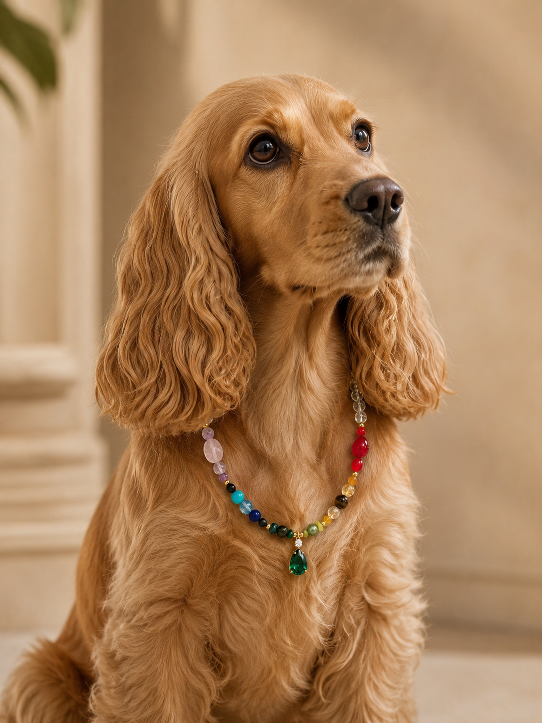 April Clear Quartz Matching Pet & Owner Necklace