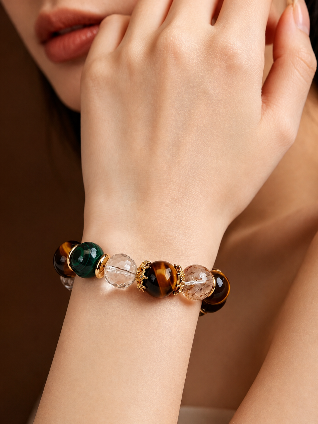 Tiger’s Eye Matching Pet Collar & Owner Bracelet Set