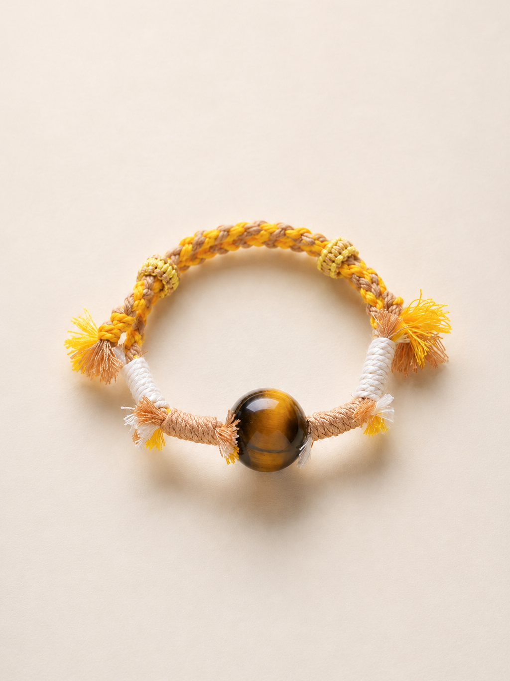 Tibetan Handwoven Natural Crystal Macaron Bracelet for Chakra Energy