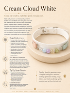 Multi-Gemstone Chakra White Leather Pet Collar