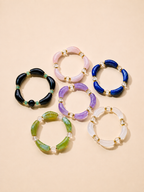 Ergonomic Smile Curved Natural Crystal Bracelet for Chakra Energy