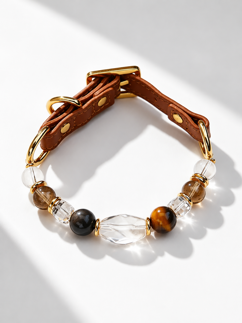 Obsidian Matching Pet Collar & Owner Bracelet Set